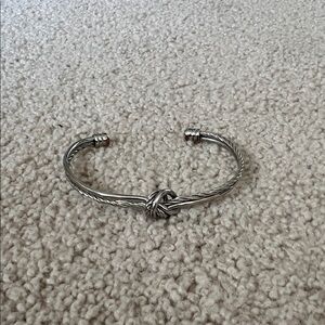 Silver Knot Bangle Bracelet